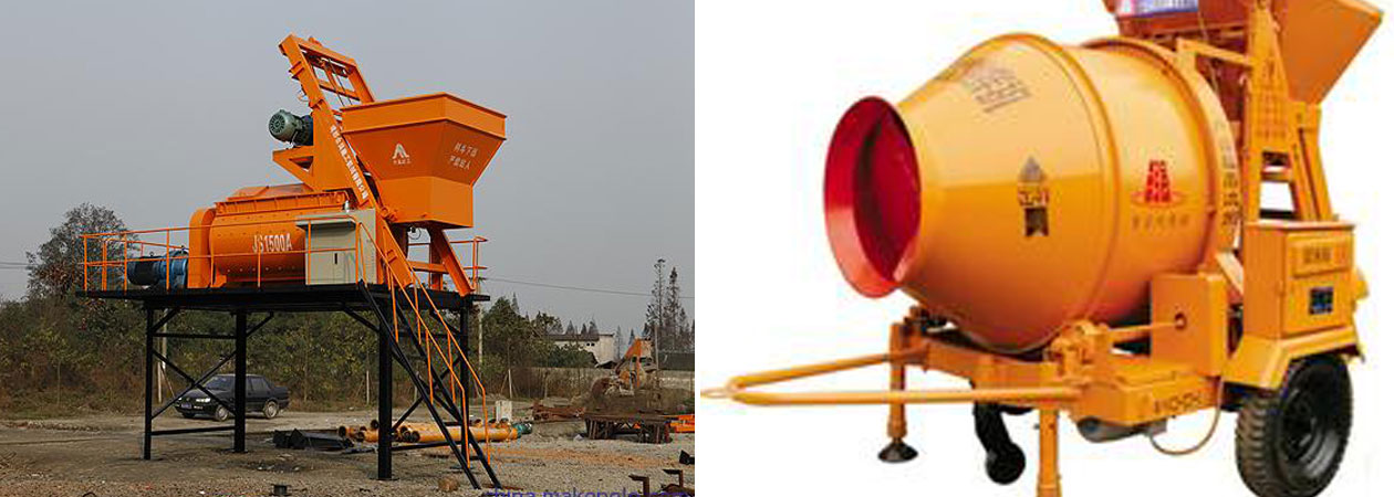 Continous Concrete Mixer and Batch Concrete Mixer