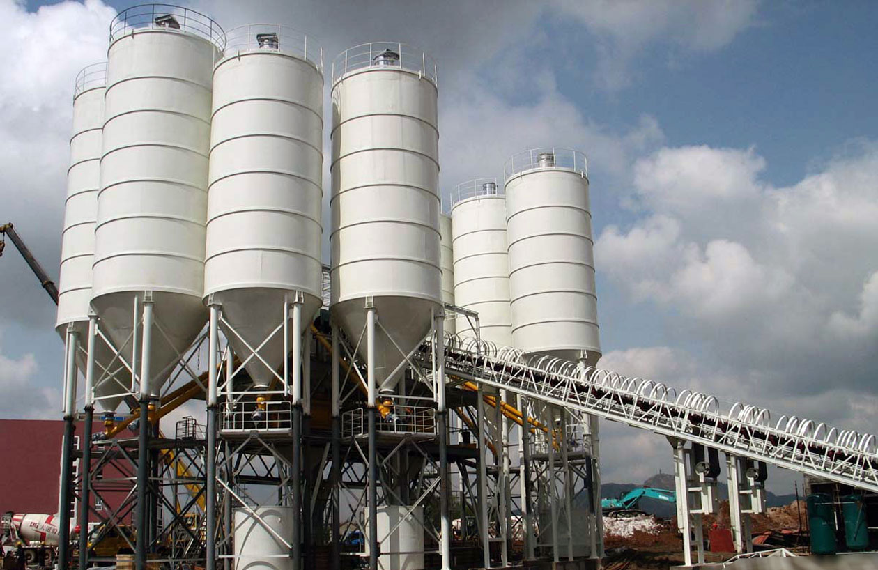 large concrete batching plant