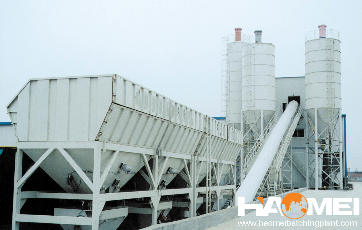 belt type concrete batching plant