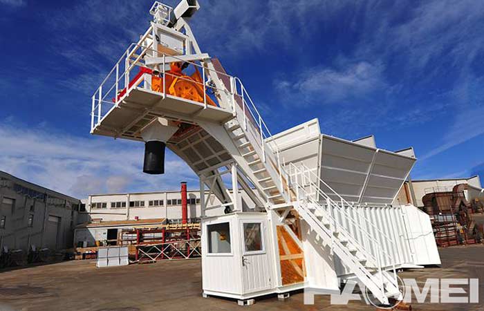 mobile portable concrete batching plant