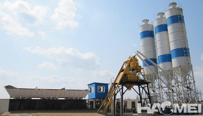 skip type concrete batch plant