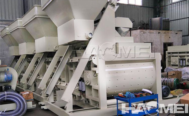 forced concrete mixer