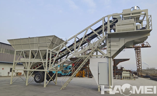 automatic mobile concrete batching plant