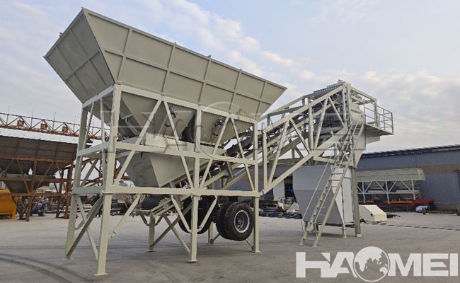fully automatic mobile concrete batching plant