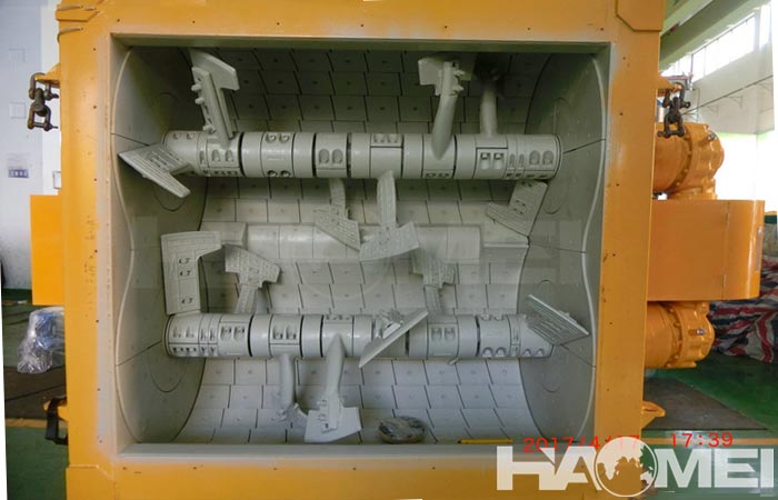 twin shaft concrete mixer design