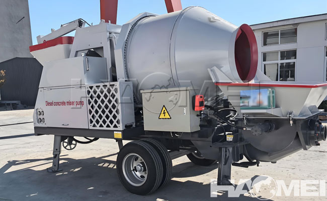 china mobile concrete mixer with pump