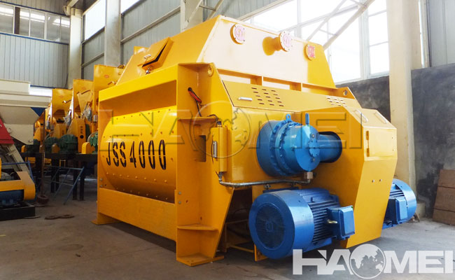 js4000 twin shaft concrete mixer